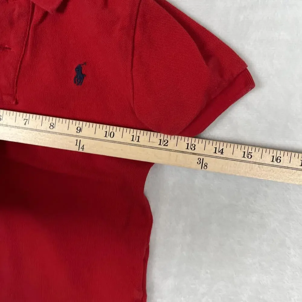 Polo Ralph Lauren Polo Shirt Kids 3T Red Short Sleeve Pony Logo Knit Casual